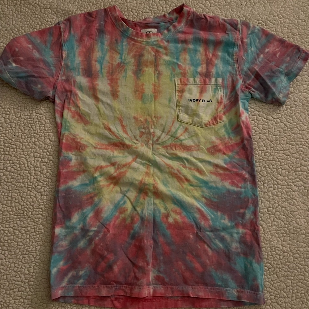 Trendy Tie-Dye Summer Ivory Ella Tee